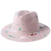 Cappelli larghi cappelli da sole Fashion Cappello per donne uomini cereali di grafia Panama Black Beach Jazz Hat in tutto il mondo