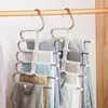 I 1 byxa rack multifunktionshyllor rostfritt stål multifunktionell garderobs byxor hängande kappa lagringsorganisation hänger rack