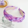 Tie dye Organza Intrecciato Twisted Hairbands Treccia Fasce Sweet Candy Colore Ornamento Accessori Accessori per capelli Commercio all'ingrosso