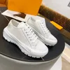 Casual shoes Women's Designer sneakers Retro shoes Fashion Designer shoes Canvas letter leather solid color matching women's shoes