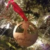 Babys eerste kerst aangepaste naam ornament Bauble gegraveerde houten kerstboomdecoraties Hanging House cadeau Home Decor 201203