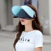 Women summer sun visor wide-brimmed hat beach hat adjustable UV protection female cap packable double layer protection Sun hat 220506