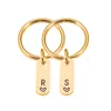 2 Pcs Boyfriend Gift Key chain Personalized Initials for Couple Women Men Keyring Custom Valentine's Day Gifts To Him Her Lover