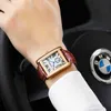 Zegarek na nadgarstek trend mody Watch zegarki wysokiej jakości luksusowy wózek zegarowy wózek mody mody kobiet prostokątne zegarki dla mężczyzn guanqin męs