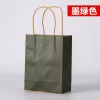 Sacchetto di carta kraft ecologico per confezioni regalo con manici Borse per imballaggio per la spesa per negozi portatili