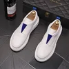 Luxury Fashion Wedding Dress Party Shoes Summer Sports Vulcanized Casual Man Sneakers Thick Bottom White Round Toe Business Driving Walking Loafers