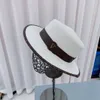 Ontwerpers hoeden luxe emmer hoeden dames zon caps zomerse kust hoed casual temperament elegante honderd nemen ronde vaste kleur letters tophat erg goed