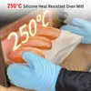 ThermoPro GL01 Heat Resistant 250 Oven Mitts Waterproof Silicone High Temperature Resistant Baking Microwave Barbecue Gloves 220510
