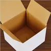 White Corrugated Paper Carton Box For Fragile Goods Sipping Packaging Small Jewelry Cups Gift Box