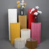 5 pièces décoration de fête papier pliant cylindre colonne Dessert gâteau Table support pour mariage anniversaire bébé douche accessoires de tir