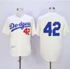 Mężczyźni Kobiety Młodzieżowe koszulki vintage 42 Jackie Robinson 4 Babe Herman 23 Kirk Gibson 32 Sandy Koufax Dodger 34 Fernando Valenzuela 30 Maury Wills Retro koszulka bejsbolowa