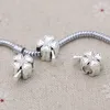 925 sterling silver ciondola fascino 5 pezzi argento placcato trifoglio fiore fortunato perline adatto pandora charms braccialetto accessori gioielli fai da te