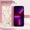 Plating Marble Grain Leather Wallet Cases voor Iphone 15 Plus 14 13 Pro MAX 12 11 X XR XS 8 7 6 Rock Stone Granite Quartz Gilded Splicing Holder Card Slot Book Pouch