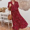 Ladies Bohemian Leopard Print Shirt Dress Women Casual Midi Holida Summer Female A Line Loose Beach Vestidos 226014