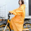 Motocicleta elétrica de capa de chuva longa amarela Poncho de chuva transparente Aumento do capital de chuva espesso do traje impermeável adulto 201202