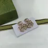 Boucles d'oreilles papillon en or européen et américain designer pour femmes bijoux de haute qualité bijoux de mariage de luxe avec boîte