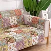 Stoelhoezen Ontworpen bedrukte bank Cover 1Seater 2Seater 3Seater Kids Pet Protective Slipcover Plaid bloemenpatroon gewatteerde coverchair