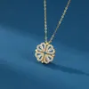 Halskette mit Kristall-Magnet-Herz-Anhänger aus Edelstahl, Silber und Gold