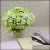Other Home Decor Garden Decorative Flowers Beautif 1 Bouquet 21 Head Artifical Fake Rose Wedding Party Silk Flower Drop Delivery 2021 Ivpl