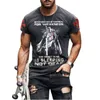 男性S 3DプリントTシャツラウンドネック通気性短袖EST夏のクリエイティブパーソナリティシャツ特大の男性T 220618