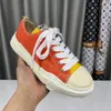 Skor klänning mmy maison mihara yasuhiro hank original sneakers lägenheter unisex canvas läder snörning trim formad tå lyxdesigners sko gummi mössa fabrikskoskor