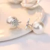 Stud 30% argento placcato moda perla stella orecchini da donna gioielli regalo di Natale donna goccia anti allergiaStud Odet22 Farl22