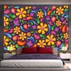 Fiori botanici psichedelici Farfalla Tappeto Bohemian Tapestry Dorm Room Essentials Tappeti da parete Decor J220804