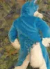 Usine vente renard bleu cheveux longs costume de mascotte pour adultes noël Halloween tenue déguisement fête d'anniversaire