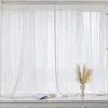 Curtain & Drapes Magic Paste Striped Self-Adhesive Tulles Curtains Punch-Free Semi Sheer Door Window For Bedroom Living Room TJ6791Curtain C