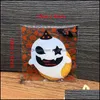 Geschenkomschakeling 100 stcs Halloween zelfklevende kooktas snoep plastic koekje dh6li
