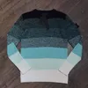 Heren truien gradiënt kleur jumper gebreide heren pullover wollen blend gebreide unisex trui