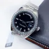Caijiamin-Montre de luxe mens自動機械式時計ダイヤモンド時計41mmステンレス鋼の腕時計