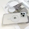 trådlös laddning telefonfodral tpu magnetisk för iphone 12 13 bra