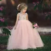 Pudcoco Girl Dress US Pageant Flower Girl Dress Kids Fancy Wedding Bridesmaid Gown Formal Dresses G220428