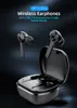 TWS True Wireless Bluetooth Headphones Earphones In Ear Headset For Apple Xiaomi Smart Phone Black Cuffie Charging Box Power LED Display Waterproof Auto Pairing