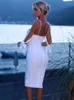 ضمادة اللباس للنساء الأبيض bodycon أنيقة مثيرة عالية الجودة حمراء قبالة الكتف المساء نادي الصيف 220615