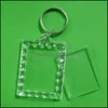 Frames And Modings Arts Crafts Gifts Home Garden Clear Acrylic Plastic Blank Keyring Insert Passport Po Frame Keychain Picture Keyrings P