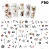 Adesivi Decalcomanie Nail Art Salon Salute Bellezza 50 fogli Super sottile autoadesivo 3D Slider Sticker Fiore Gattino Gatto Acero Laef Lady Bug Ow