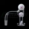 Smoke Terp Slurper 10mm 14mm 18mm Beveled Edge Quartz Banger Nail With Glass Marble Set For Dab Rig Bong Pipes