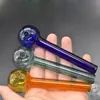 Clear Glass Pipe Oil Nail Burning Jumbo Pipe Pyrex Glass Oil Burner Concentrate Pipes Thick Glass Oil Burner Great Smoking Tubes 70mm lenght