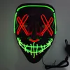 Party Masks Halloween LED Scary Mask Party Horror Double Color Masque Masqu 220823