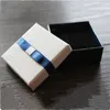 Presentförpackning Doreenbeads smycken lådor grossist djur läder mönster ringörhängen låda blå och vit bowknot 6.3 2,3 cm 1 stycke