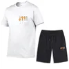 Trendy Brand Letter Gedrukt Summer Sport T-shirt en shorts Suit voor mannen en vrouwen