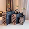 2023 Leopard Embossed Totes Women Crossbody Vintage Handbags Classic Embroidery Handle Delicate Totes Mom Shopping Bags with Top Quality