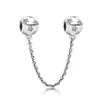 Braccialetti con ciondoli in argento 100% s925 per gioielli fai da te da donna adatti perline Pandora con scatola originale