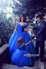 Royal Blue Toddler Flower Girls Abiti per matrimoni Maniche corte Ragazza Birthday Party Dress Ball Gown Little Girls Pageant Wear BA3927