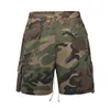 Vintage Camouflage Cargo Shorts Hommes en trois dimensions Tailoring Pocket Army Short Hip Hop Streetwear All-match Casual Short 220425
