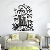 Wall Stickers Funky City Sunshine For Living Room Home Art Decoration Decals Travel Holiday Poster Decor TA23WallWall