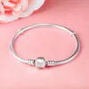 Authentic 925 Sterling Silver Stirling Armband Passar europeisk pandora stil smycken charms pärlor diy stunder ormkedjan charm armband 590702hv