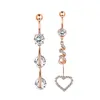 Ombligo Bell Botón Anillos Joyería del cuerpo Entrega de gotas 2021 Sier Rose Gold 6pcs Belly Dangle Piercing Accesorios Charming Sexy Bar 7VRZQ